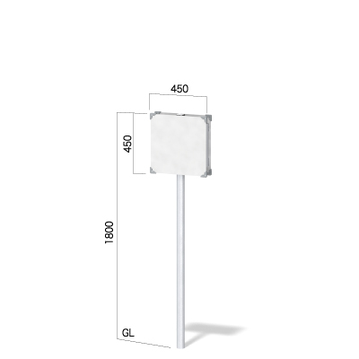 450㎜正方形の面板の高さ1800㎜の看板